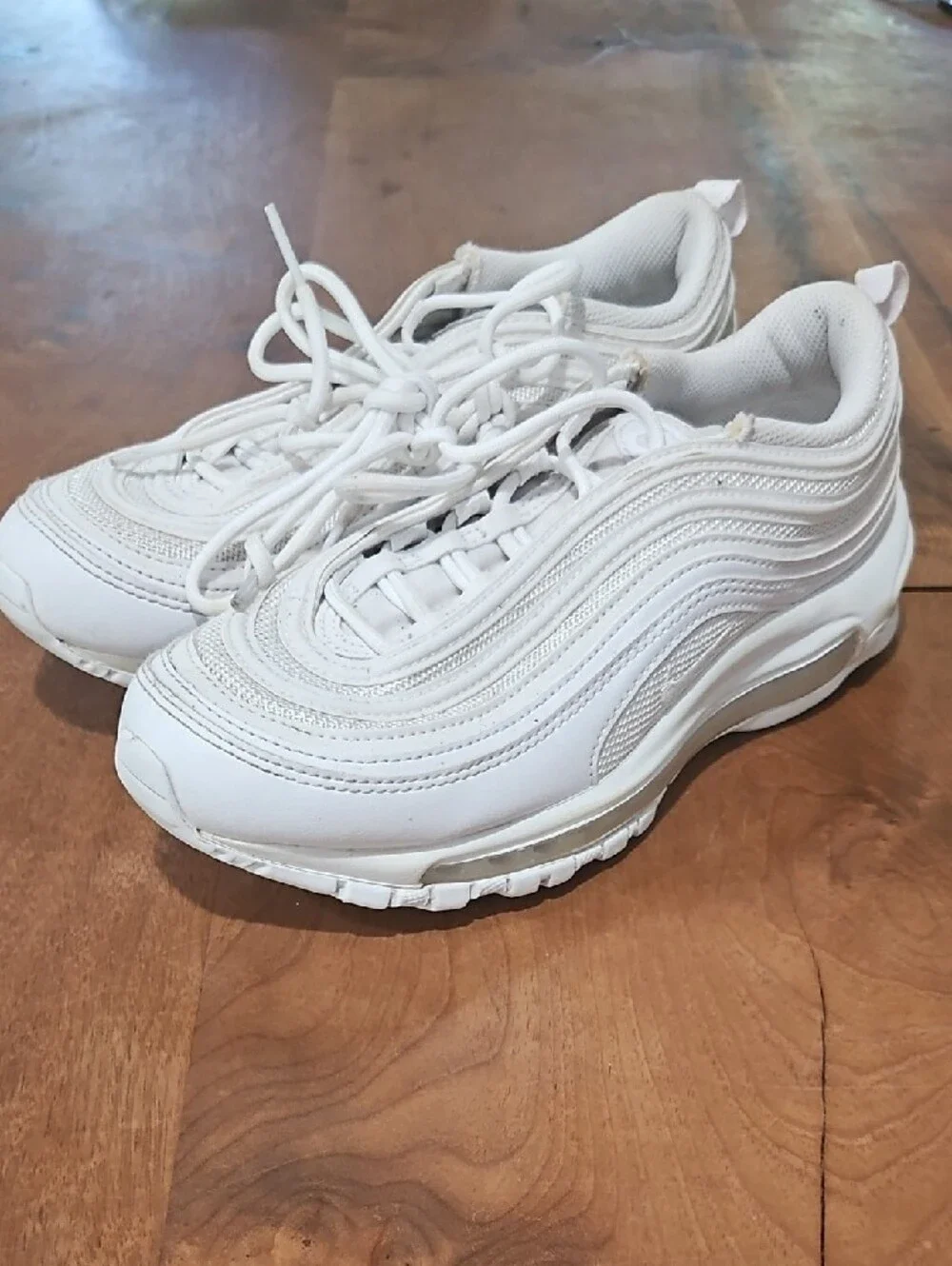 Nike Air Max 97' Reflective White Athletic Shoes Dh8016-100 Sz 6.5